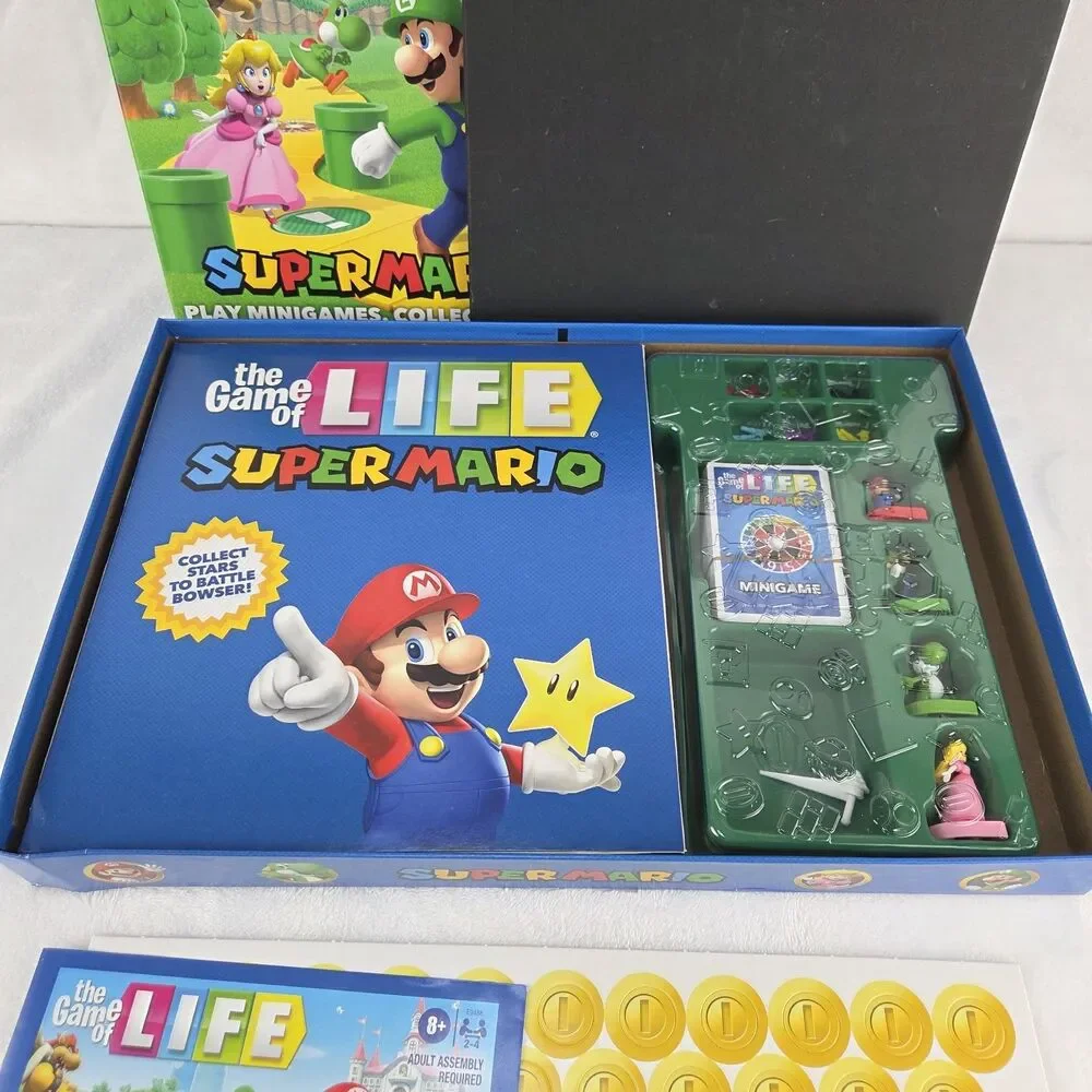 2021 Hasbro Game of Life Super Mario Edition Complete Open Box Fast Shipping
